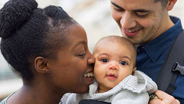 Young couple with baby