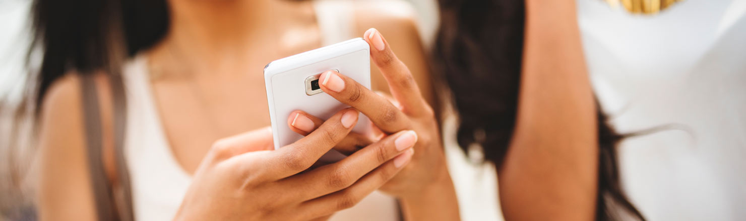 Girl using phone